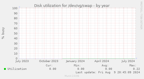 Disk utilization for /dev/vg/swap