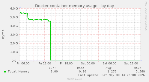 Docker container memory usage