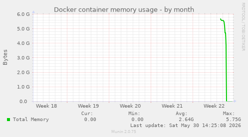 Docker container memory usage