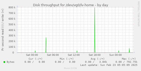 Disk throughput for /dev/vg0/lv-home