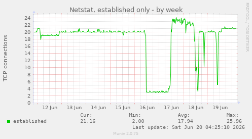 Netstat, established only