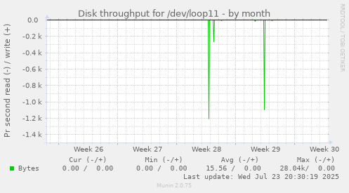 Disk throughput for /dev/loop11