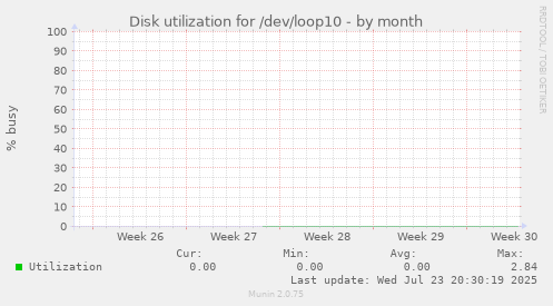 Disk utilization for /dev/loop10