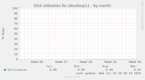 Disk utilization for /dev/loop11